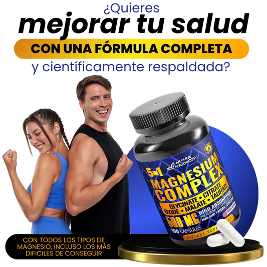 ✅MAGNESIUM COMPLEX 5 EN 1: EL MAGNESIO MAS COMPLETO DE TODO EL MERCADO, SOLUCIONA MAS DE 80 PROBLEMAS DE SALUD.