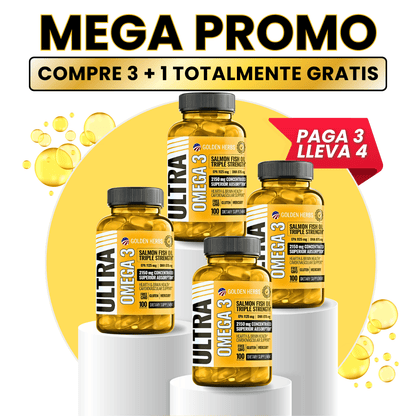 ✅ ULTRA OMEGA 3: EL OMEGA 3 MÁS CONCENTRADO Y COMPLETO DEL MERCADO, potencia real:  EPA 1.125 mg  + DHA 875 mg.